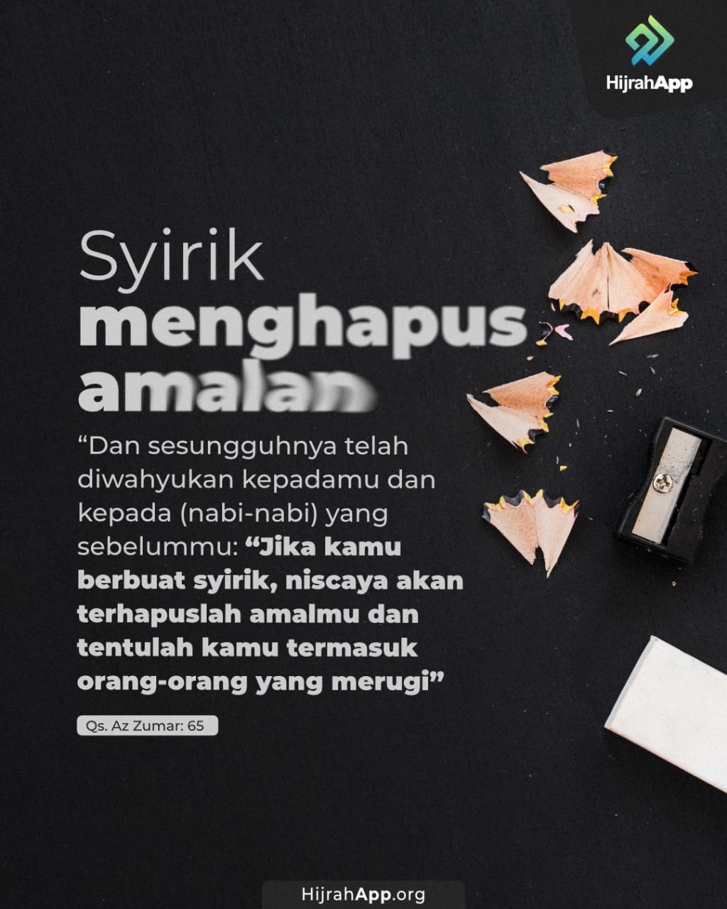 Syirik Menghapus Amalan