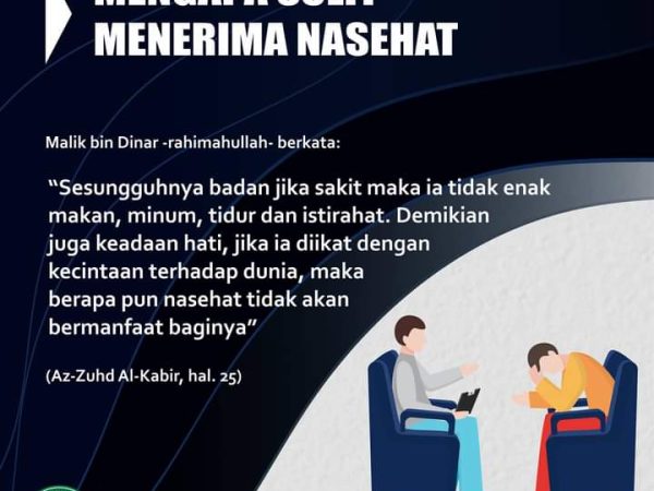 Mengapa Sulit Menerima NASEHAT