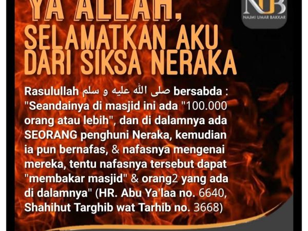 Ya Allah, selamatkan hamba dari siksa Neraka pada hari kiamat