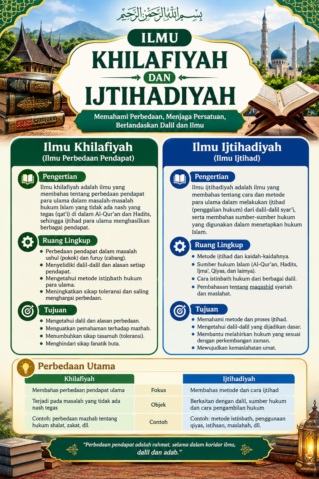 Ilmu Khilafiyah dan Ijtihadiyah